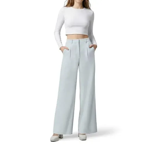 OctMoon Women's Stretchy Straight Leg Dress Pants