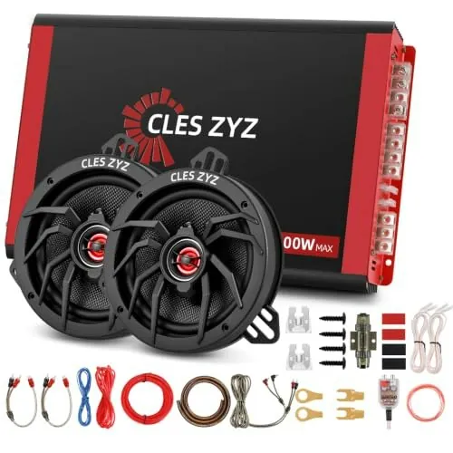 6.5" Car Speaker and 4-Channel Amplifier Combo Kit