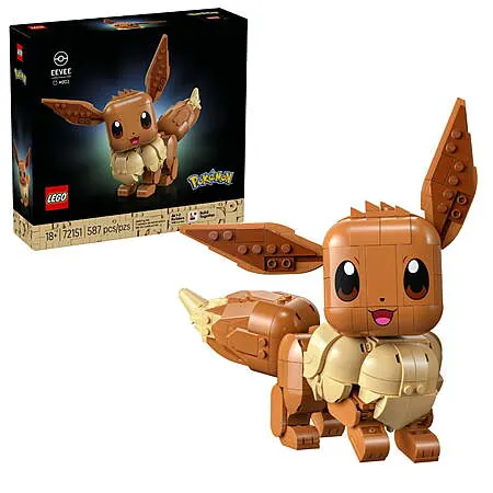 Select Sam's Club Locations: 587-Pc LEGO Pokémon Eevee #0133 Figure Building Set