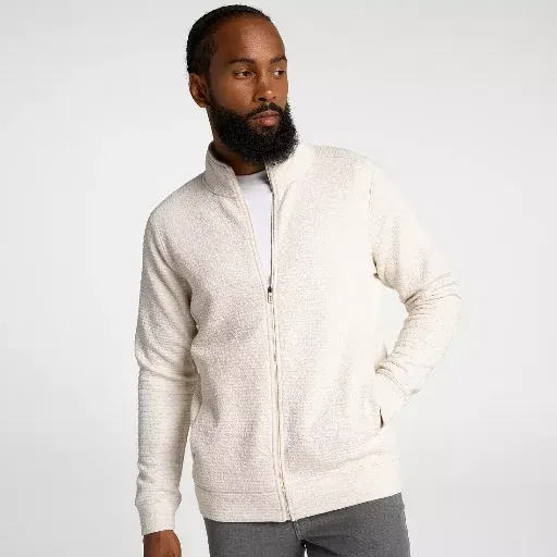 VRST Men's Recharge Lunar Full-Zip Mock Neck Knit Shirt