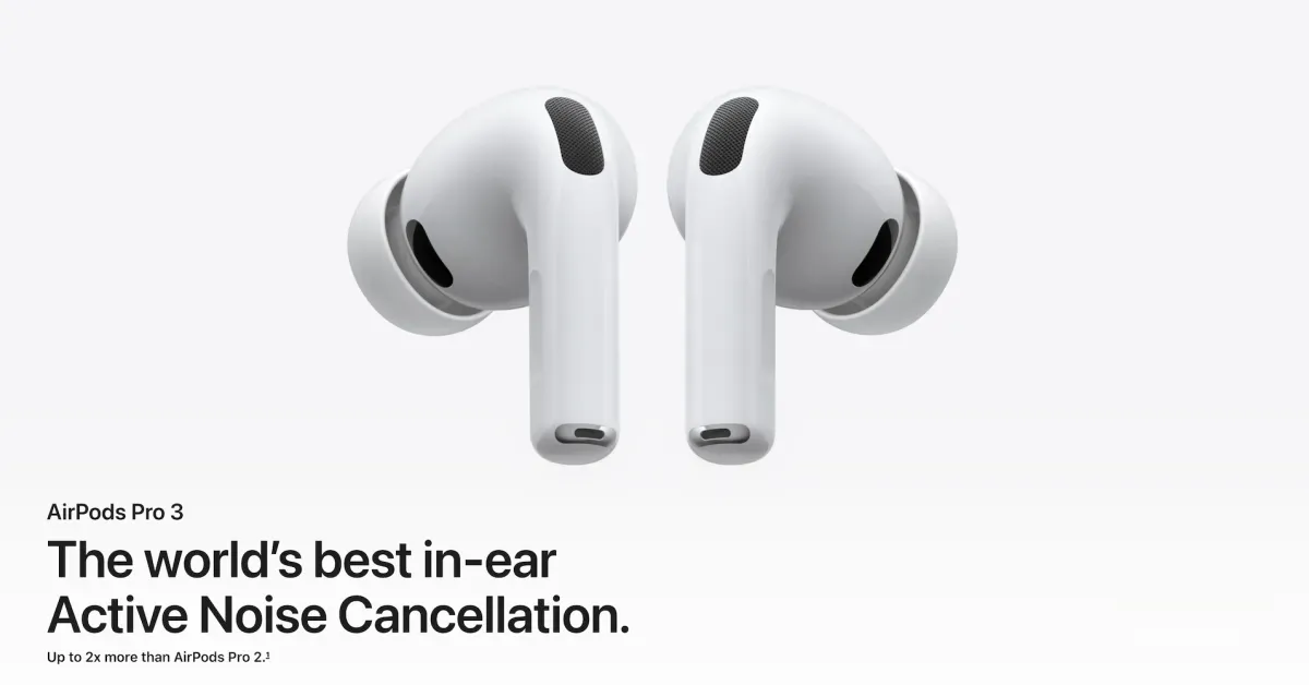 Apple’s latest AirPods Pro 3 back
