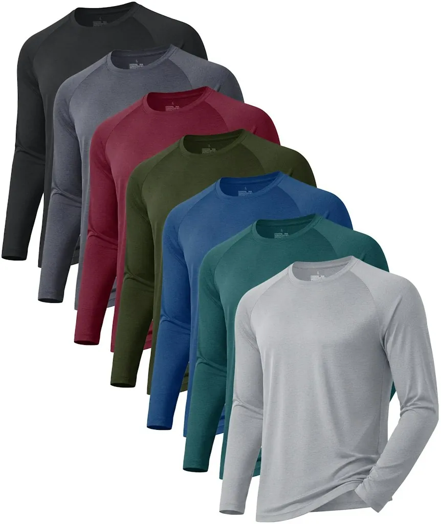 Men's Quick-Dry UV Protection Gym T-Shirt 7-Pack (L only)