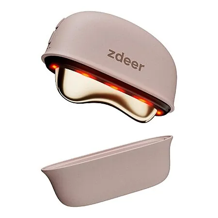 ZDEER GS5 Heated Gua Sha Tool w/ Red Light, Vibration & Brass Plate (Pink or Red)