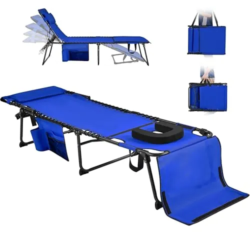 Yaheetech 22.4" Tanning Chair with Face Hole