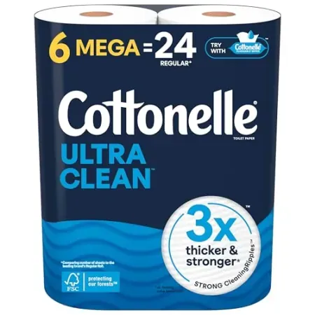 6-Pack Cottonelle Ultra Clean Toilet Paper (Mega Rolls)