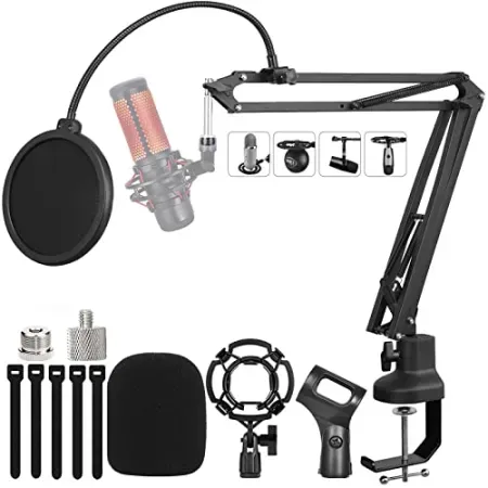 Luling Arts Heavy Duty Adjustable Boom Arm Microphone Stand