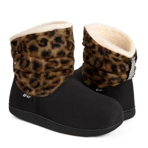 LongBay Women's Warm Winter Bootie Slippers Boots