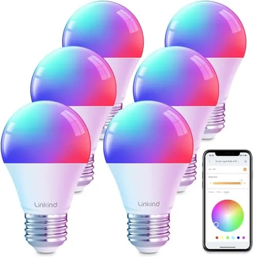 Linkind Smart Color-Changing A19 E26 Wi-Fi LED Light Bulbs 6-Count