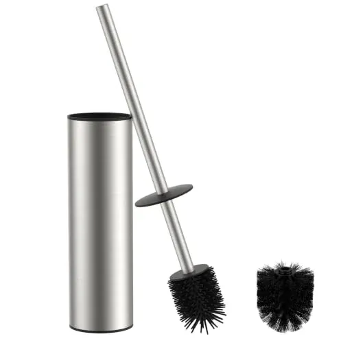 FORIOUS SUS304 Toilet Bowl Cleaner Brush and Holder Set Tall