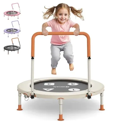 36" Toddler Foldable Trampoline with Handlebar