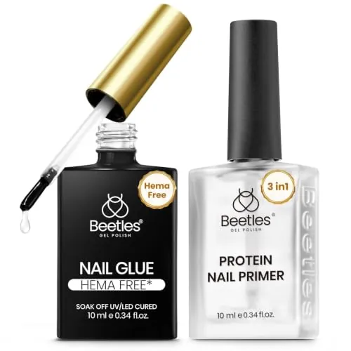 Beetles HEMA-Free UV Gel Nail Glue & Protein Primer 2-Piece Set