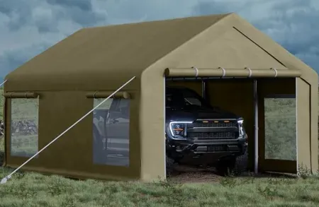 GarveeLife 12' x 20' Portable Garage w/ 200g PE Tarp Cover