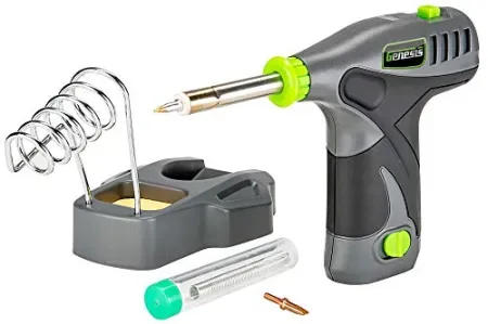Genesis GLSI08 8V Li-Ion Cordless Soldering Iron with Iron Holder