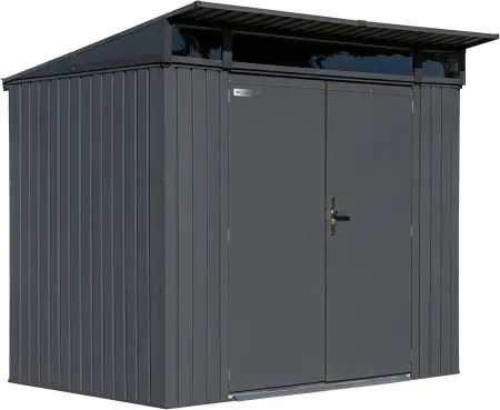 Sojag 8' x 5' Denali Outdoor Lockable Steel Storage Building with Windows