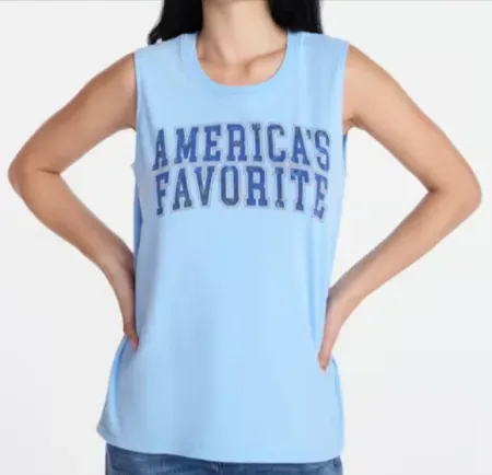 Way To Celebrate Americana Women's America's Favorite Graphic Muscle Tank Top