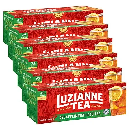 6-Pk. 24-Count Luzianne Decaffeinated Iced Tea Bags