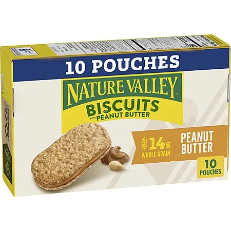 10-Ct 1.35-Oz. Nature Valley Peanut Butter Biscuit Sandwiches