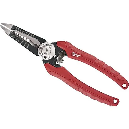 7.75" Milwaukee Combination Electricians 6-in-1 Wire Strippers Pliers