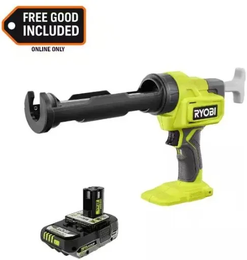 Ryobi ONE+ 18V Cordless 10 oz. Caulk & Adhesive Gun with 2.0Ah Battery