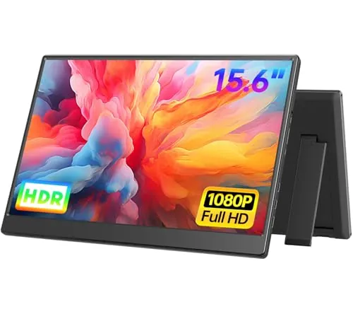 UFYQL 15.6" FHD 60Hz IPS Travel Monitor w/ Kickstand