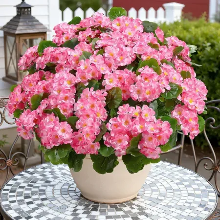 Alupssuc 16 Bundles Artificial Outdoor Geranium Flowers