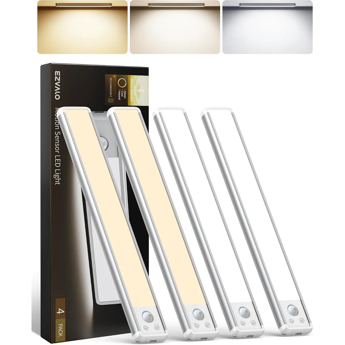 EZValo Under Cabinet Lighting 4 Pack