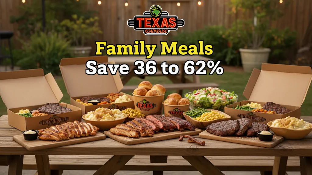 Texas Roadhouse Family Meals Menu: 37% to 62% off + shipping varies