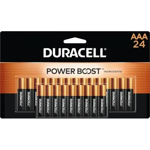 Duracell Coppertop AAA Batteries, 24 Count, 12-Year Shelf Life | Power Boost Ingredients