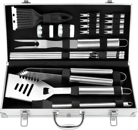 20-Piece ROMANTICIST Professional BBQ Accessories Set