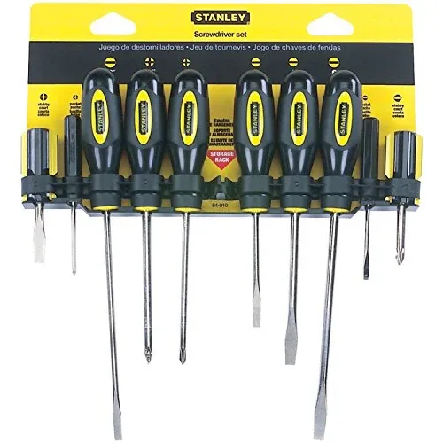 STANLEY 10-Piece 60-100A Standard Fluted Screwdriver Set