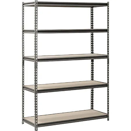 Muscle Rack 48"W x 18"D x 72"H 5-Shelf Steel Freestanding Shelving Unit