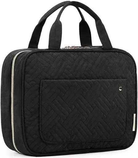 Bagsmart Hanging Toiletry Bag Travel Organizer (Black, Medium)