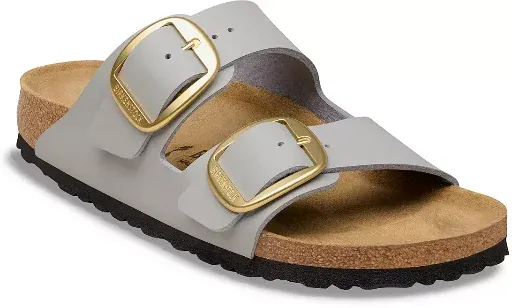 Birkenstock Women's Arizona Big Buckle Soft Footbed Sandals Stone Coin