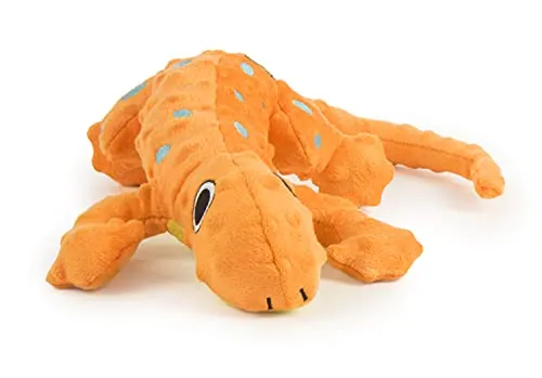 goDog Amphibianz Gecko Squeaky Plush Dog Toy