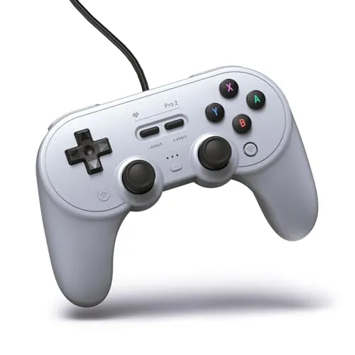 8BitDo Pro 2 Wired Controller for Switch, Windows, Steam Deck & Raspberry Pi (Grey Edition)