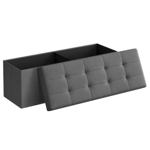 Songmics 43" Folding Storage Ottoman Bench