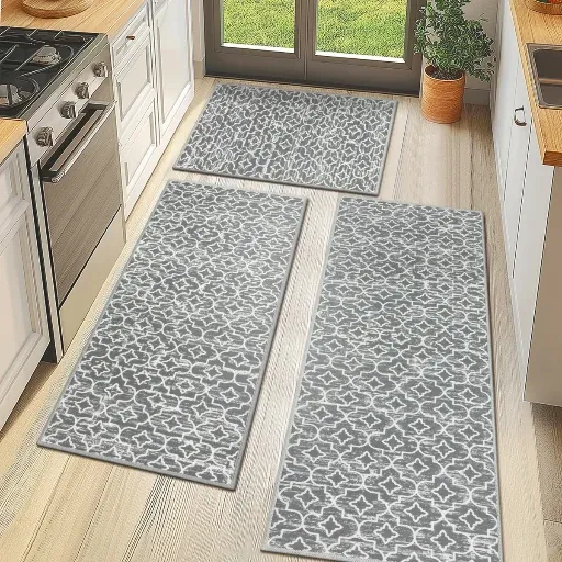 Machine Washable Non-Slip Kitchen Mat (Set of 3)
