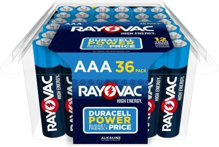 36-Pack Rayovac High Energy Alkaline AAA Batteries