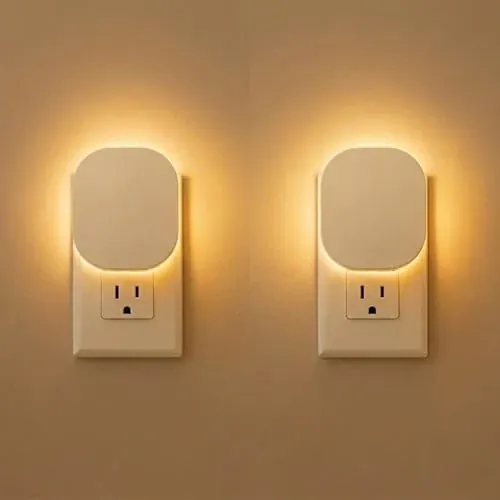 Plug-in LED Backlit Night Light with Motion Sensor & Dusk to Dawn Sensor 2-Pack