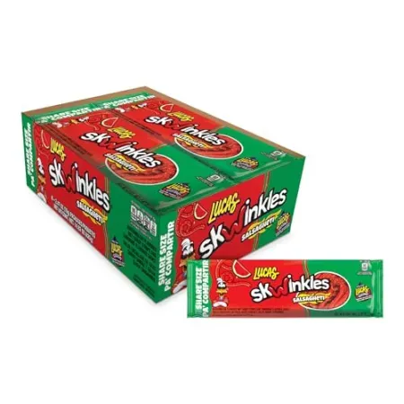 6-Piece Lucas Salsagheti Sweet & Hot Candy Strips (King Size)
