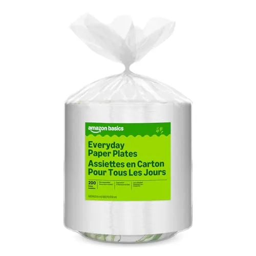 Amazon Basics Paper Plates 200-Count