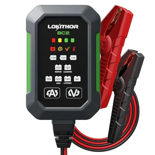 LOKITHOR BC2 6V/12V Car Battery Charger 2A/1A/750mA