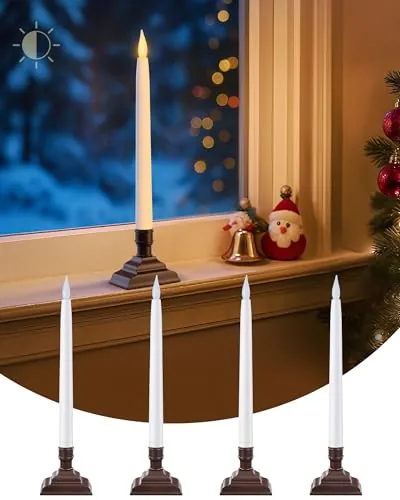 10.5” Battery Window Candles 4-Pack