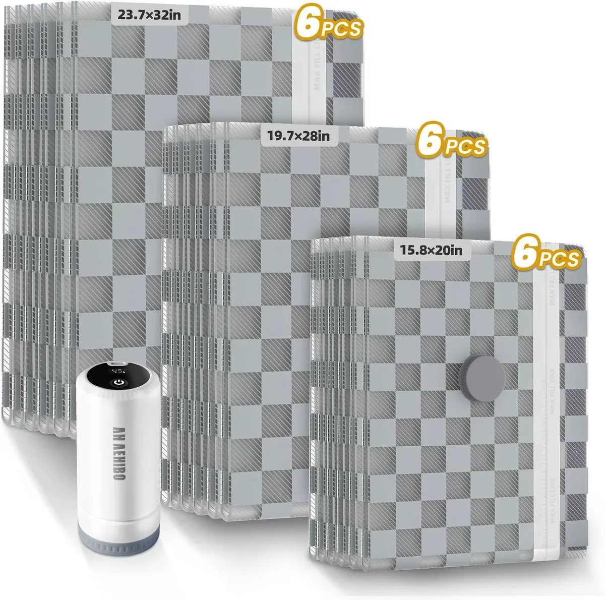 AH AEHIBO Vacuum Storage Bags 18-Pack