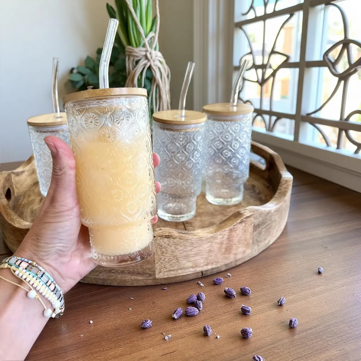 Glass Tumbler 4-Pack 20oz