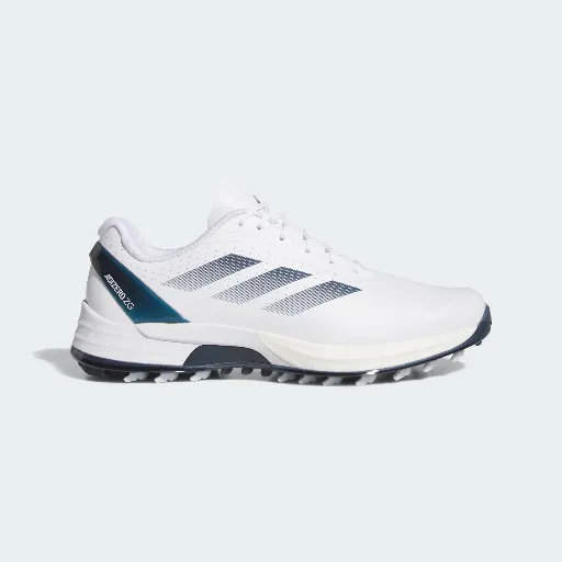 Adidas Men's Adizero ZG Spikeless Golf Shoes (Cloud White / Collegiate Navy)