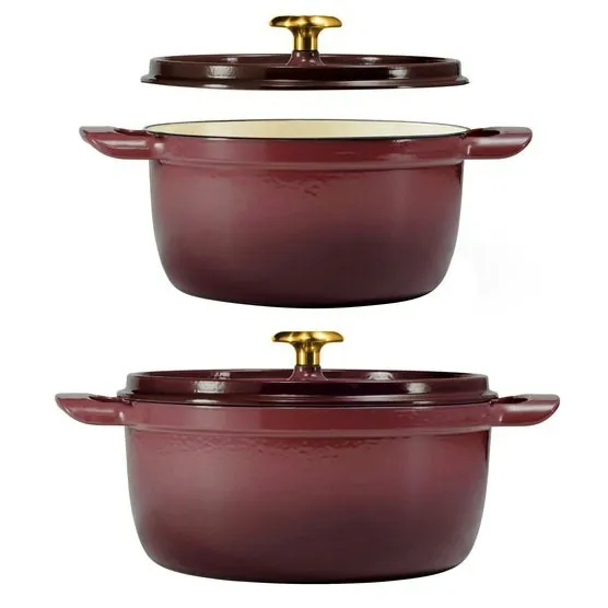 Tramontina Enameled Cast Iron 4-Qt. & 6-Qt. Round Dutch Oven, 2-Pack