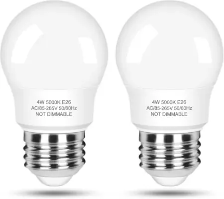2-Pack Brightever 4W LED A15 Refrigerator Light Bulb