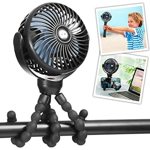 Snawowo 5200mAh Mini Portable Handheld Baby Stroller Fan