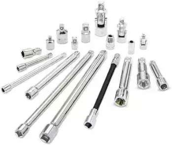 Husky 1/4 in., 3/8 in., 1/2 in. Drive Accessory Set (19-Piece)